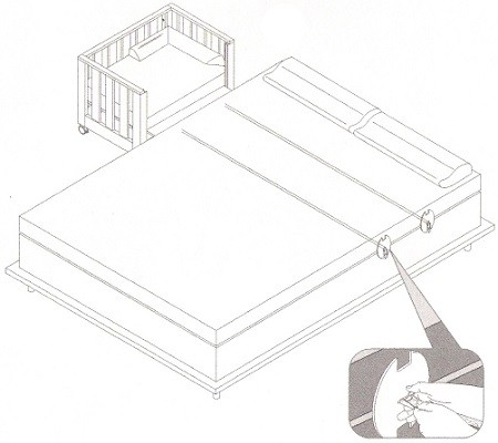 como acoplar cuna colecho a cama con canape