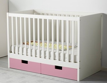 cuna modular stuva con cajones rosa cuna modular stuva con cajones rosa