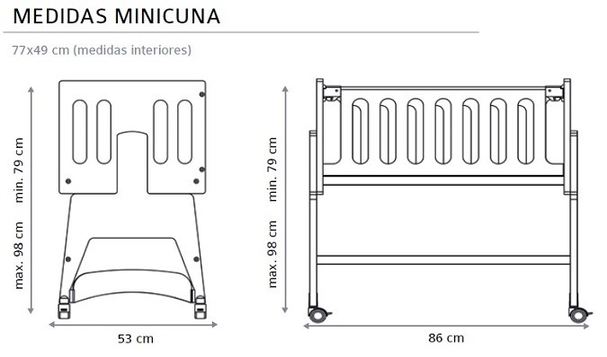 minicuna Nicola medidas estructura