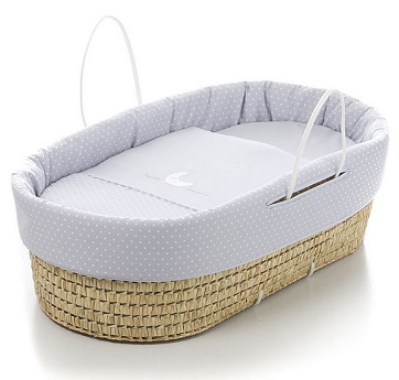 vestidura capazo mimbre bebe color gris