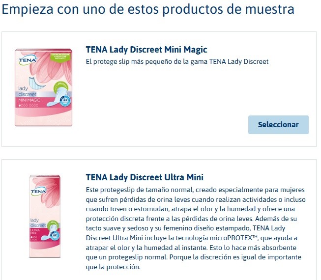 compresas Tena gratis para embarazadas compresas Tena gratis para embarazadas