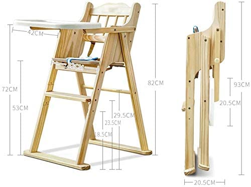 trona de madera plegable para viaje
